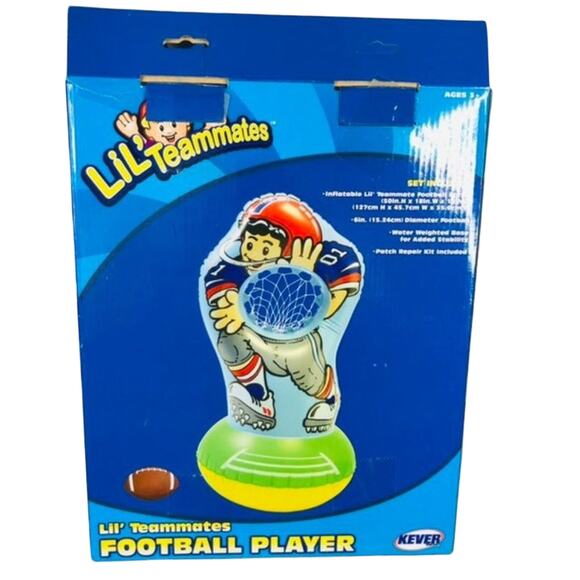 Kever Lil Teammates Football Player Inflatable 50" Football Player NIB - Picture 2 of 6
